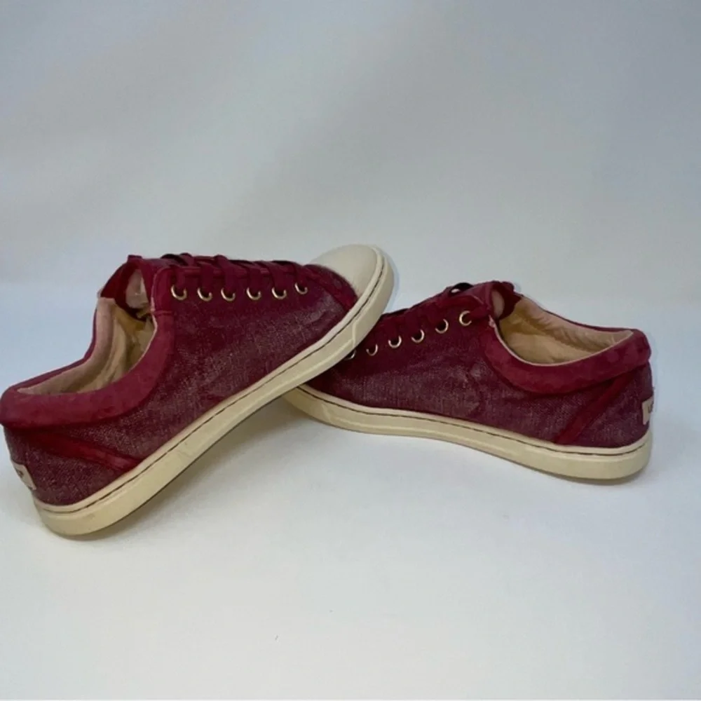Ugg Taya Canvas Sneakers‎ Burgundy Size 7